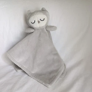 Kohls Cares Baby Gray Grey White Owl Security Blanket Lovey Plush Lovey 12" - Picture 1 of 7