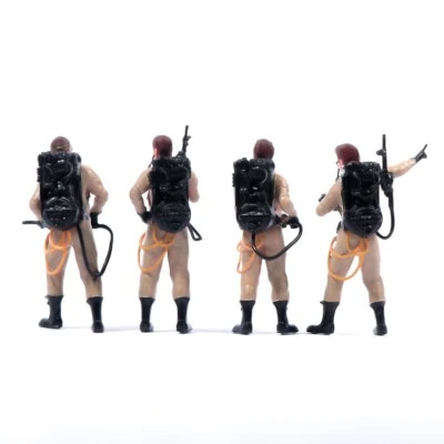 4pc 1/64 Soldier Gun Man Scene Prop Minatures Figures Doll For Cars Vehicles Toy - Image 1 of 4