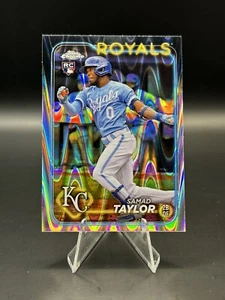 2024 Topps Chrome Samad Taylor #243 RayWave Refractor Kansas City Royals RC - Picture 1 of 2