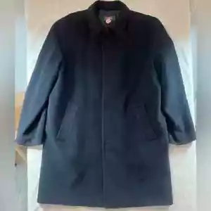 Ermenegildo Zegna XXL EU 56 Made in Italy 100% Kaschmir Mantel Schwarz Cordoroy - Bild 1 von 15