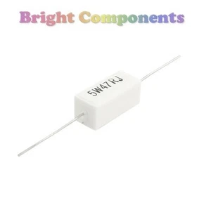 2 x 220 Ohm 5W Cement Resistor (220R Resistors) - UK Seller - Picture 1 of 1