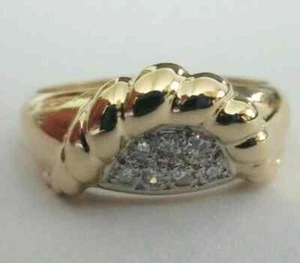 18 Karat Gold Diamant Cocktail Ring Diamant = 0,14 Karat F-SI1/VS2 4,80 Gramm - Bild 1 von 9