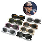 Vintage Oval Frame Sunglasses Women Fashion Retro Minimalist Sun Glasses