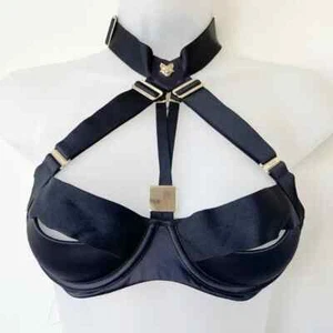 HONEY BIRDETTE Woman bra top black Halter size 32B - Picture 1 of 9