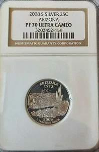 2008-S 25c Silver New Mexico State Quarter NGC PF70 Ultra Cameo - Picture 1 of 1