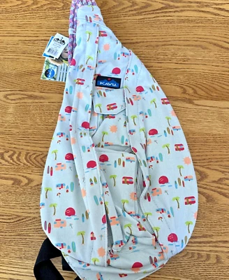 KAVU Bolso de Cuerda Eslinga Surf Campamento Bandolera Mochila Viaje Playa Exterior RARO NUEVO Foto 1 de 4