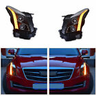  For 13-18 Cadilla Ats Led Drl Change Factory Halogen Led Headlights Assembly