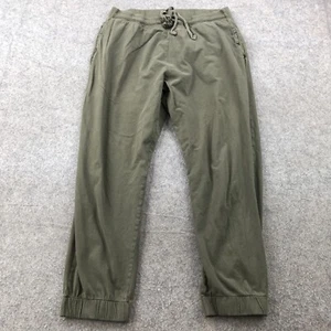 ZARA Pants Womens XL Green Career Wear Trousers Elastic Cuff - Picture 1 of 10