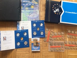 Nachlaß - Sammlung - 5 Kursmünzensätze 1997 - 2 Silbermünzen, 9 X 5 DM Scheine.. - Bild 1 von 8