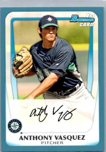 2011 Bowman Anthony Vasquez Prospects Blue /500 Seattle Mariners #BP14 - Picture 1 of 2