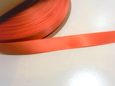 Offray Sunrise Orange Single-Face Satin Ribbon 5/8" wide x 8 yards B61 - Image 1 of 4