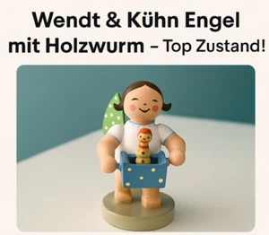 Wendt und Kühn Engel mit Holzwurm Top Zustand - Bild 1 von 1