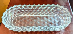 Vintage Fostoria American Cubist Clear Glass Oval Pickle Celery Dish 10” - Picture 1 of 6