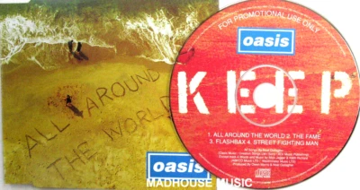 OASIS CD All Around The World UK PROMO 4 Track PICTURE DISC + Skr. 1998 Mint - Image 1 of 4