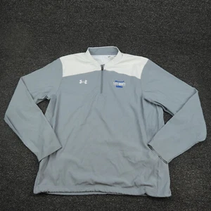 Under Armour Shirt Erwachsene Large grau & weiß 1/4-Reißverschluss Stehkragen Fitness Laufen Herren - Bild 1 von 10