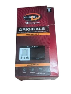 Champion Duofold Women's Size Small Warmer Crew Thermal Long Sleeve Shirt Black - Picture 1 of 3