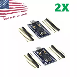 2pcs Pro Micro ATmega32U4 5V 16MHz reemplaza ATmega328 Pro Mini - Imagen 1 de 8