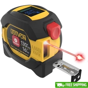2 in 1 Digital Laser Tape Measure 130ft Laser Measure 16ft AutoLock Tape Measure - Picture 1 of 7