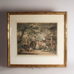 Wandbild Mezzotinto Schabkunstblatt England ~ 1800 return from market G Morland - Bild 1 von 11