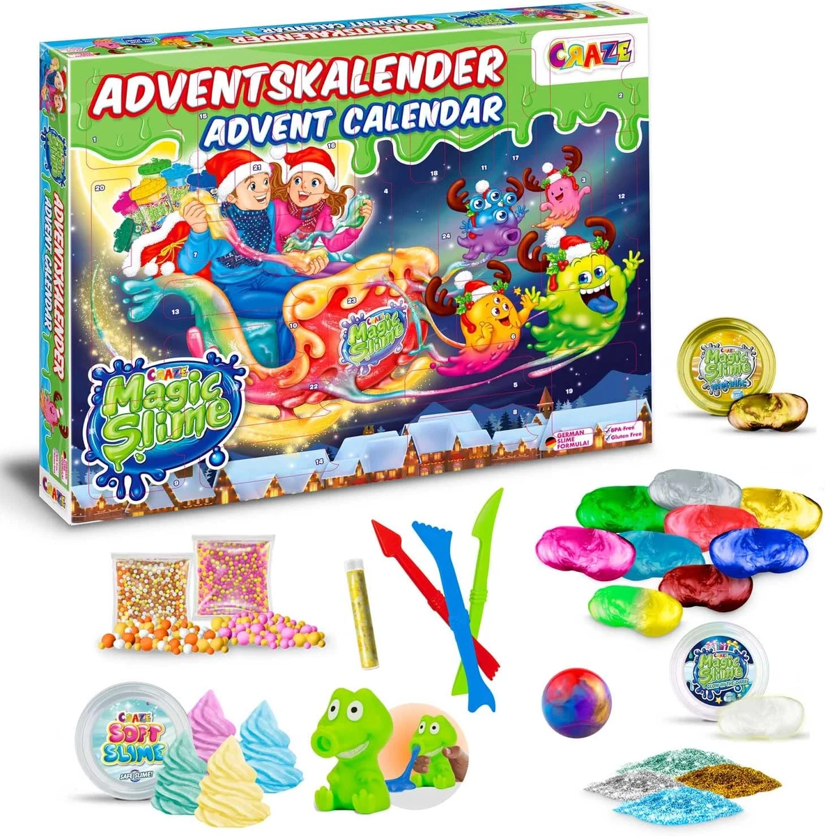 Adventskalender Blind Box Für Kinder – 24 Überraschungen, Grinch-Design, Weihnachts-Countdown Mit Spielzeug