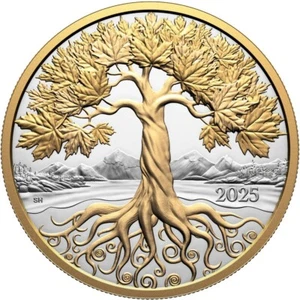 Maple Tree of Life 2025 $50 5 oz Fine Silver Proof Coin Royal Canadian Mint - Picture 1 of 3