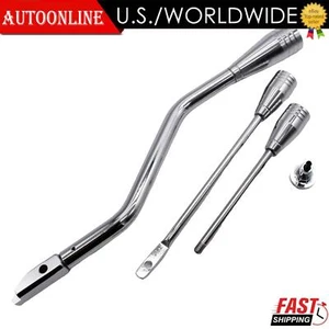 Chrome Column Shifter Lever Turn Signal Hazard Tilt Kit Set For GM Chevy Buick - Picture 1 of 11