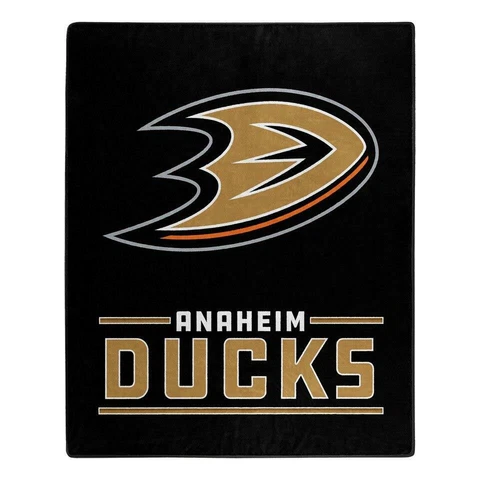 Anaheim Ducks 50x60 Raschel Interference Design Blanket [NEW] NHL Throw Plush Cover