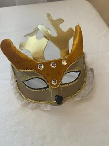 Deer Kids Adult Half Mask Mascaraed Animal Party School Halloween Costume Face - Picture 1 of 7