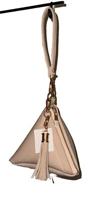 Triángulo Vegano Cuero Muñequera Mini Bolso sin asas Pirámide Cartera Bolso de Noche Nuevo con Etiquetas Foto 1 de 4