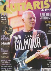 GUITARIST & BASS N°218 DAVID GILMOUR / PAUL GILBERT / BLACK FENDER STRATOCASTER - Imagen 1 de 2