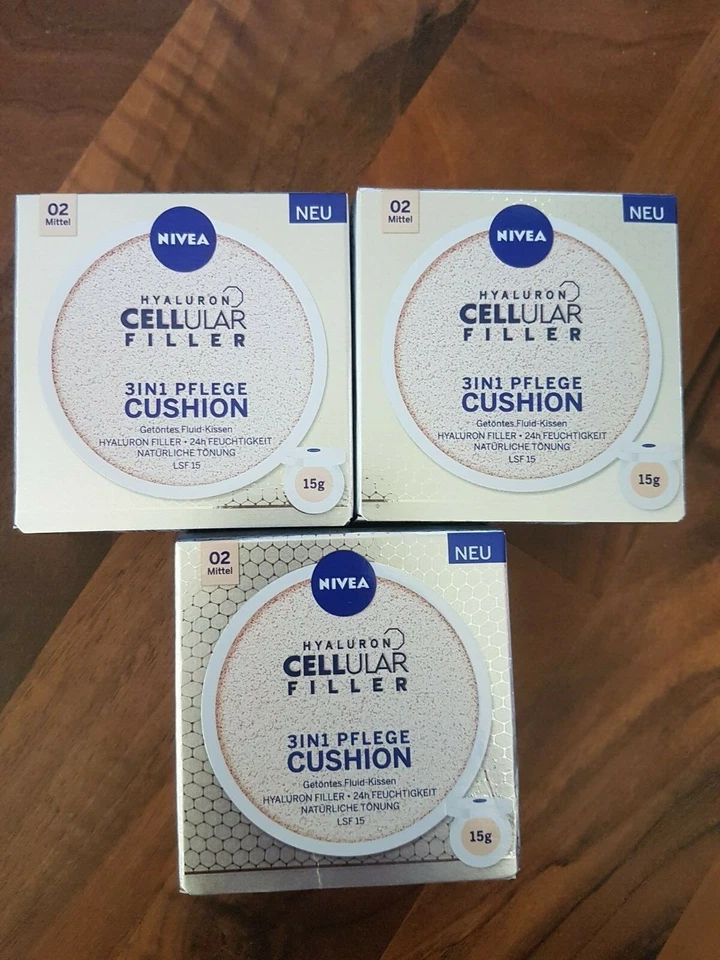 NIVEA Hyaluron Cellular Filler 3-in-1 Pflege Cushion Getöntes Fluid-Kissen - Mittel