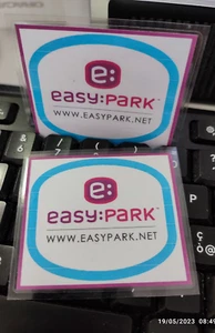 2 TALLONCINI EASYPARK CRUSCOTTO PARCHEGGIO SOSTA PAGAMENTO SEGNALAZIONE TARGA - Bild 1 von 5