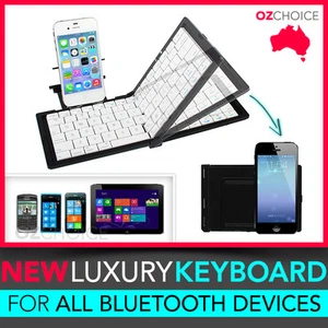 Foldable Wireless Bluetooth Pocket Keyboard iPad iPhone Samsung Galaxy Tablet - Picture 1 of 5