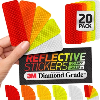 Byllstore Reflective Safety Tape Stickers | 3M Diamond Grade | Mixed Colors |...