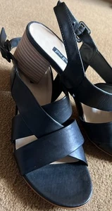 Paul Green Black Strappy Sandals Heels Women's Shoes Size 7, NEW - Picture 1 of 8