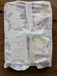 POTTERY BARN TEEN LoveShackAusgefallener Damast Rückenlehne Kissenbezug-Lavendel-Neu mit Etikett - Bild 1 von 4