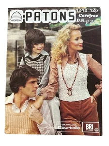 Patons Knitting Pattern 1242 DK  Tank Tops 24-42” - Picture 1 of 5