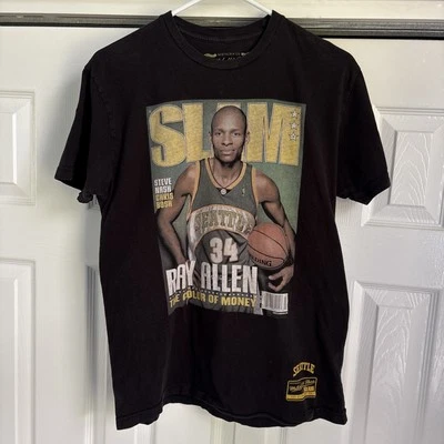 Mitchell & Ness RAY ALLEN Seattle Supersonics 2005 Slam Magazine Shirt Size M - Image 1 of 4