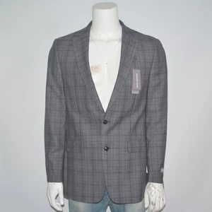 Blazer Abrigo Deportivo NUEVO CON ETIQUETAS MICHAEL KORS Calce Clásico Mezcla de Lana Gris a Cuadros Talla 40L - Imagen 1 de 7