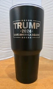 Taza de viaje Trump 2024 Save America Again grabada con láser MAGA DJT EE. UU. patriótica - Imagen 1 de 9