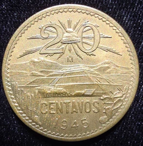 México 20 centavos BU 1945 KM 438 (A081) - Imagen 1 de 2