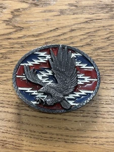 Masterpiece Buckles of America Gürtelschnalle Flying Eagle rot blau weiß Western - Bild 1 von 2
