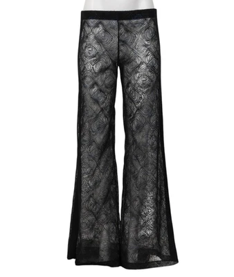 Pantalones Arianna La Perla para mujer talla IT 2 EE. UU. pequeños negros azules semi transparentes fluidos anchos Foto 1 de 4