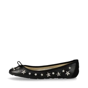 Zapatos de salón planos de cuero Jimmy Choo 38 tachuelas estrella negras para dama hay suciedad y cáscara - Imagen 1 de 16