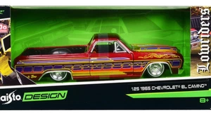 MAISTO 1:25 1965 CHEVROLET EL CAMINO LOWRIDERS ROSSO CARAMELLA METALLIZZATO E GRAFICA NUOVO - Foto 1 di 2