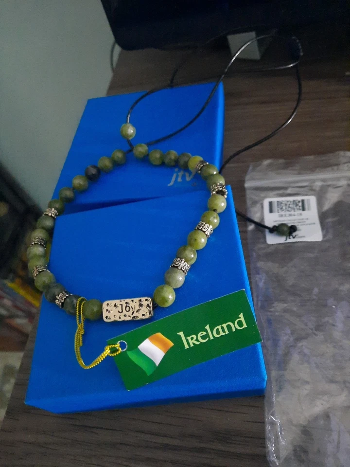 Nuevo-JTV#IRE304-18. Colección Artesanal.Collar Alegría/Fe Grn Connemara Mrb Foto 1 de 1