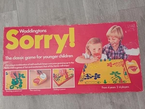 Sorry 1980 Vintage Collectible Complete Board Game Waddingtons - Picture 1 of 14