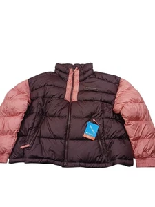 Columbia Pike Lake II Crop Jacket Women 2X Colorblock Insulated Omni-Heat Puffer - Picture 1 of 7