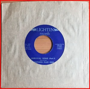 70s JAZZ FUNK 45 Lightmen Plus One-survival song LIGHTIN' - MEGA RARE - MINT mp3 - Picture 1 of 2