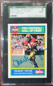 1990 Swell Greats CHARLEY TAYLOR signierte AUTO-KARTE #124 SGC AUTHENTISCH Cardinals - Bild 1 von 2